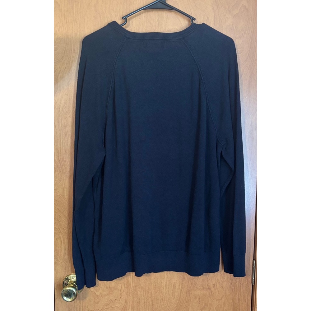 Banana Republic Mens Navy Blue Premium Luxe Yarn Silk Cashmere Sweater Large